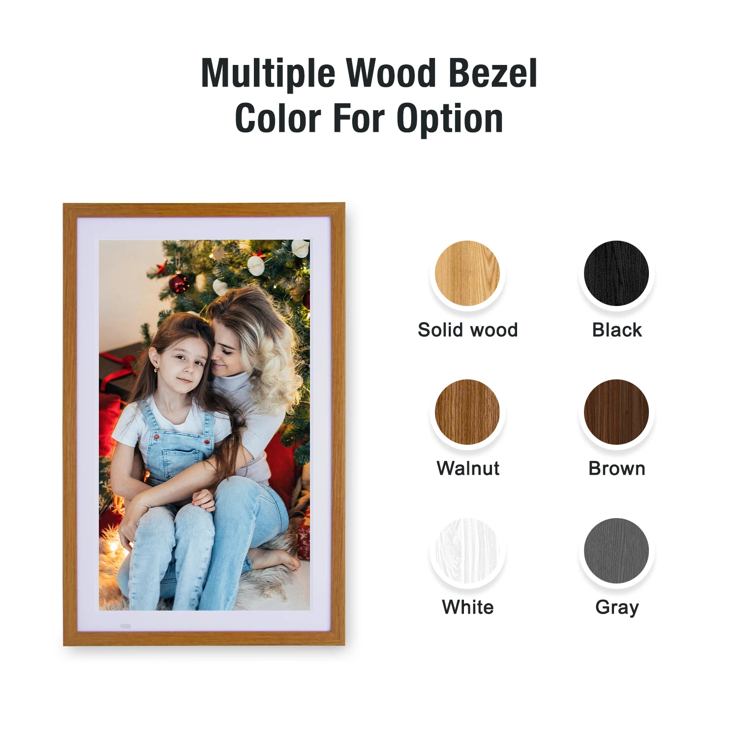 21.5/24 Inch Wifi 32GB Wooden Frame Christmas Suitable for Family and Friends LCD Display Digital Photo Frame Digital Signage