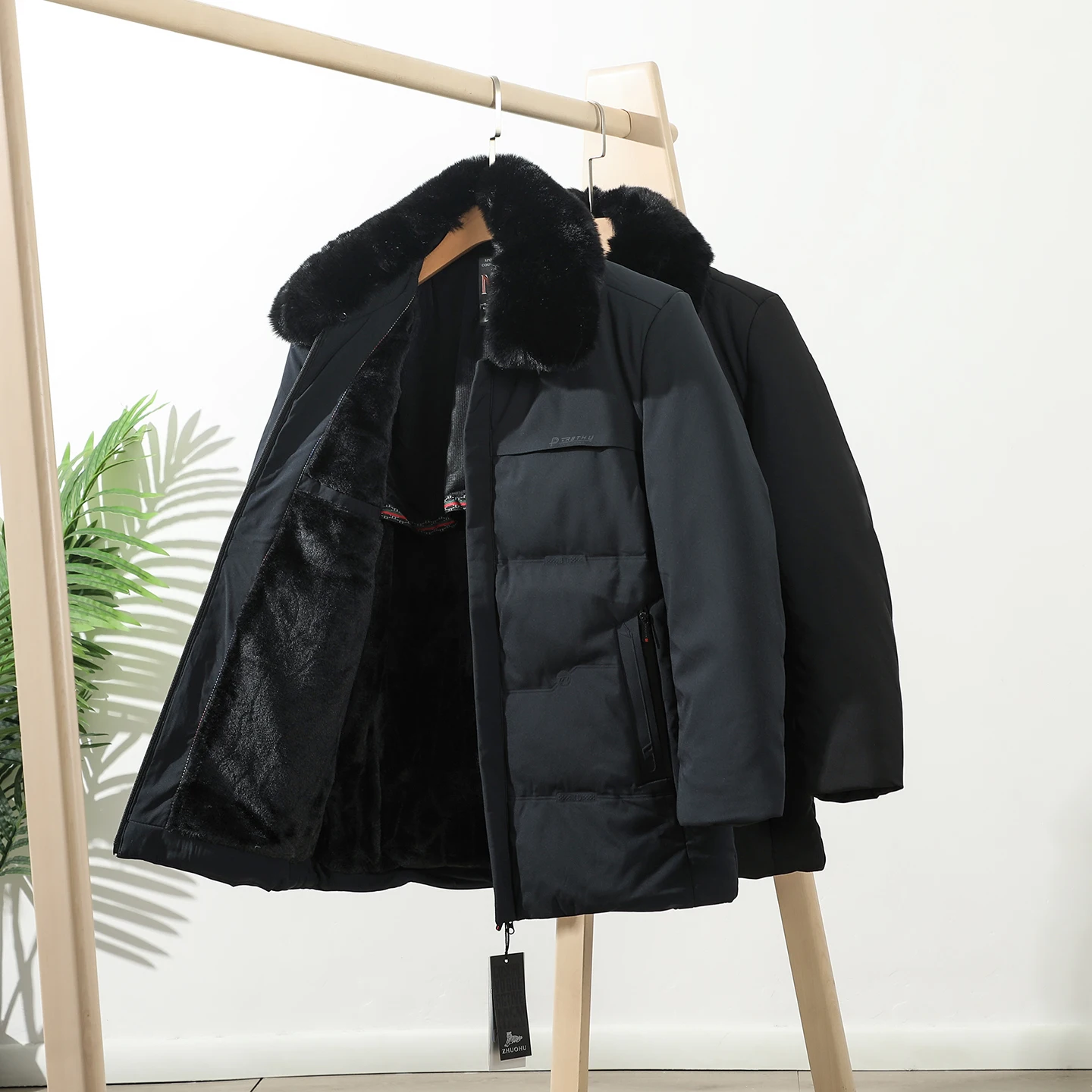 

Мужская хлопковая куртка Trade King со съемной подкладкой Thiened, теплое модное городское зимнее пальто со стойкой