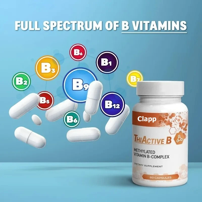 مجمع ThiActive B Methylation B، بدون حشوات أو عوامل التدفق، 60 كبسولة #4