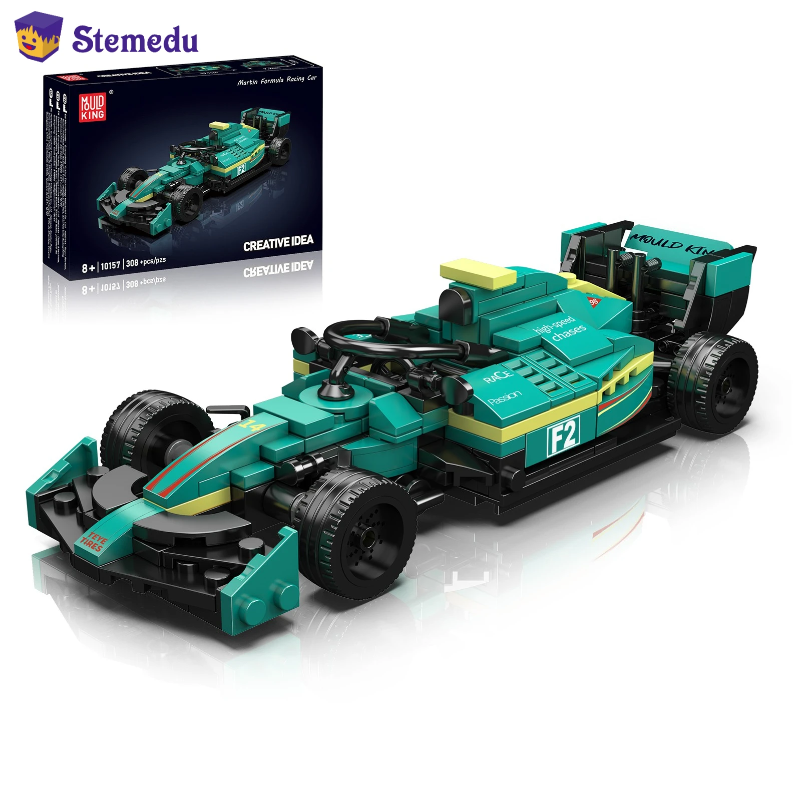 

Mold King 10157 NO.MARTIN Formula Speed Toys Champion Sport F1 Автомобильные строительные блоки 308 шт. Кирпич для взрослых Игрушки Подарок для детей