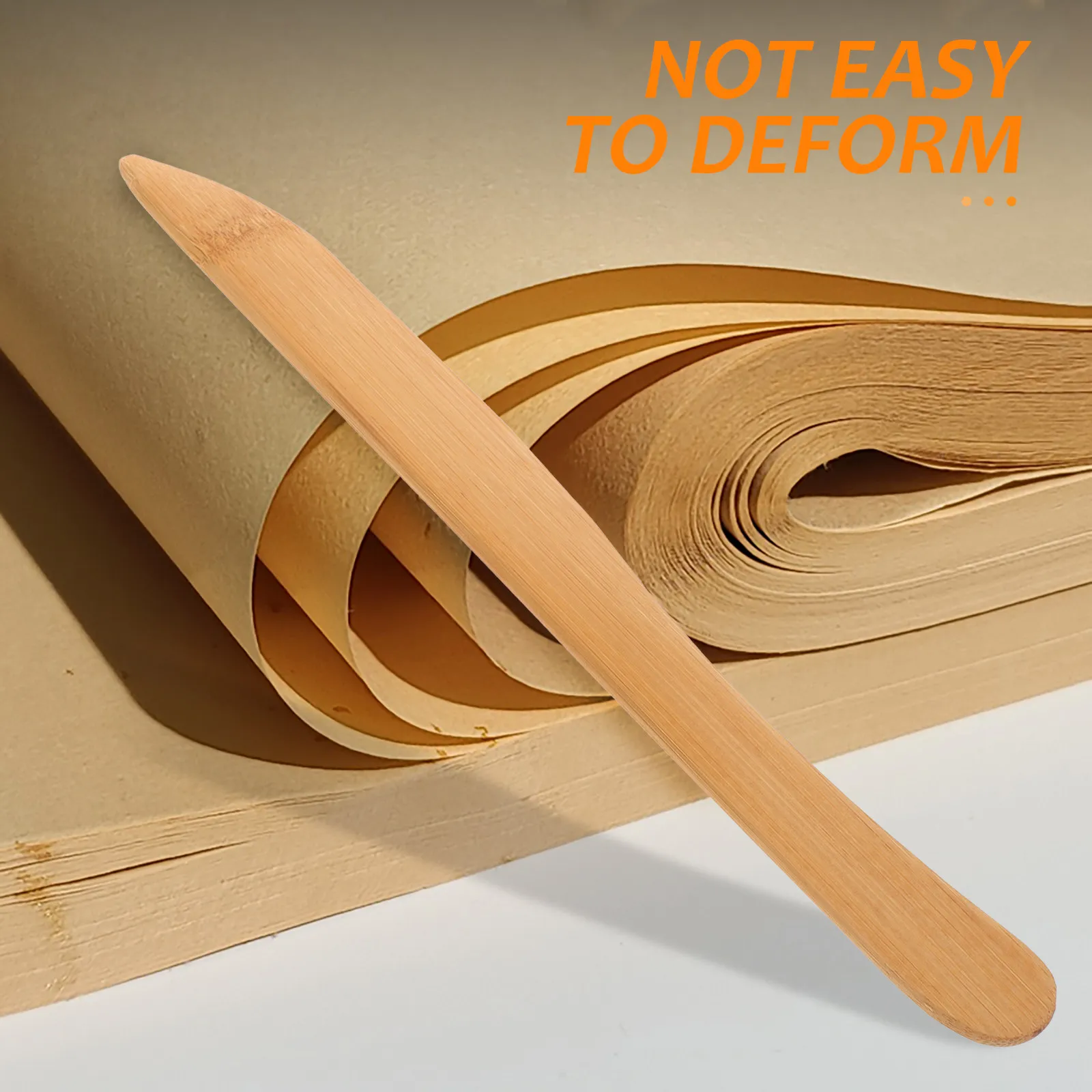 Premium Bamboo Paper Cutter Sharp Edge Safe Grip Lightweight Envelope Opener Multi-Function Mail Opener Office Household