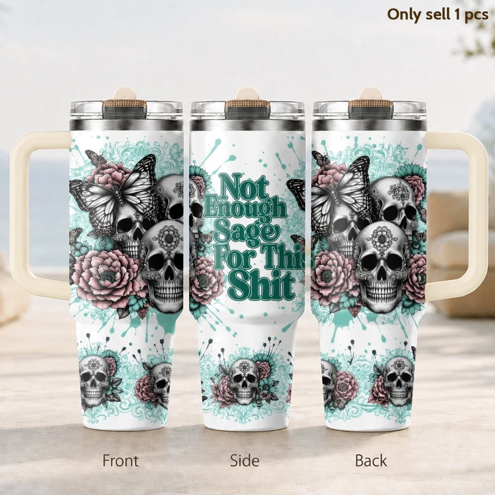 

Not Enough Sage For This Vacuum Flasks 40oz 3rd Gen Vacuum Insulated Stainless Steel Tumbler Cup with Handle Straw Lid