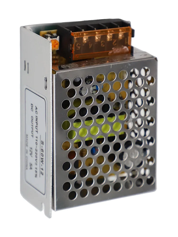 Electronic Device Charging Silver 5A Adapter Industrial Power Supply Adapter Smps Adapter For Led Strip Overload Protection