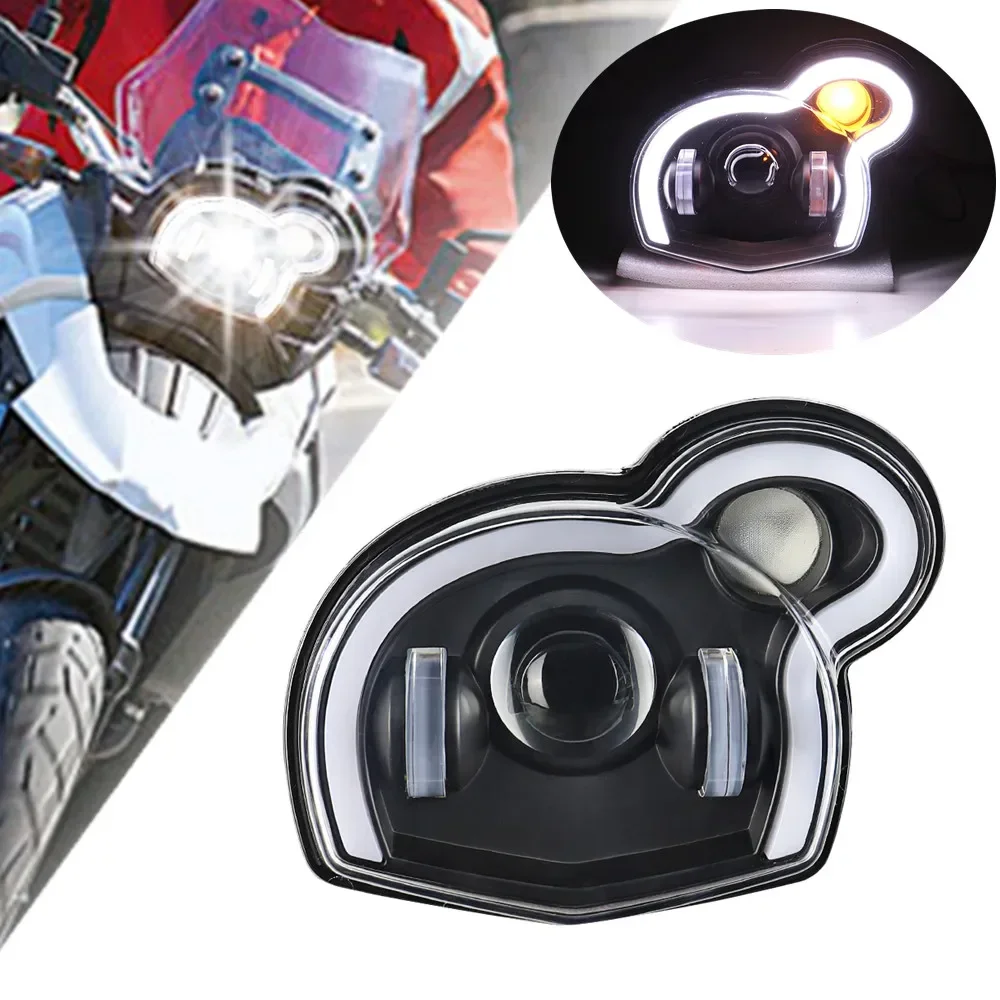 For 2011-2017 G650GS / Sertao R13 Motorcycle LED Headlight Projector Hi-Low Beam Headlamp DRL Devil Eye 