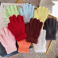 Full Finger Coral Fleece Gloves Warm Thick Cycling Driving Fashion Women Men Winter Warm Knitted Woolen Outdoor Windproof Gloves