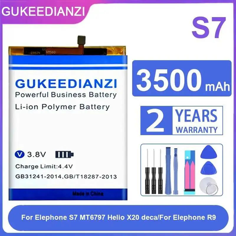 Аккумулятор для мобильного телефона Elephone S7 MT6797 Helio X20 Deca R9 3500 мАч с отличной работой при низких температурах