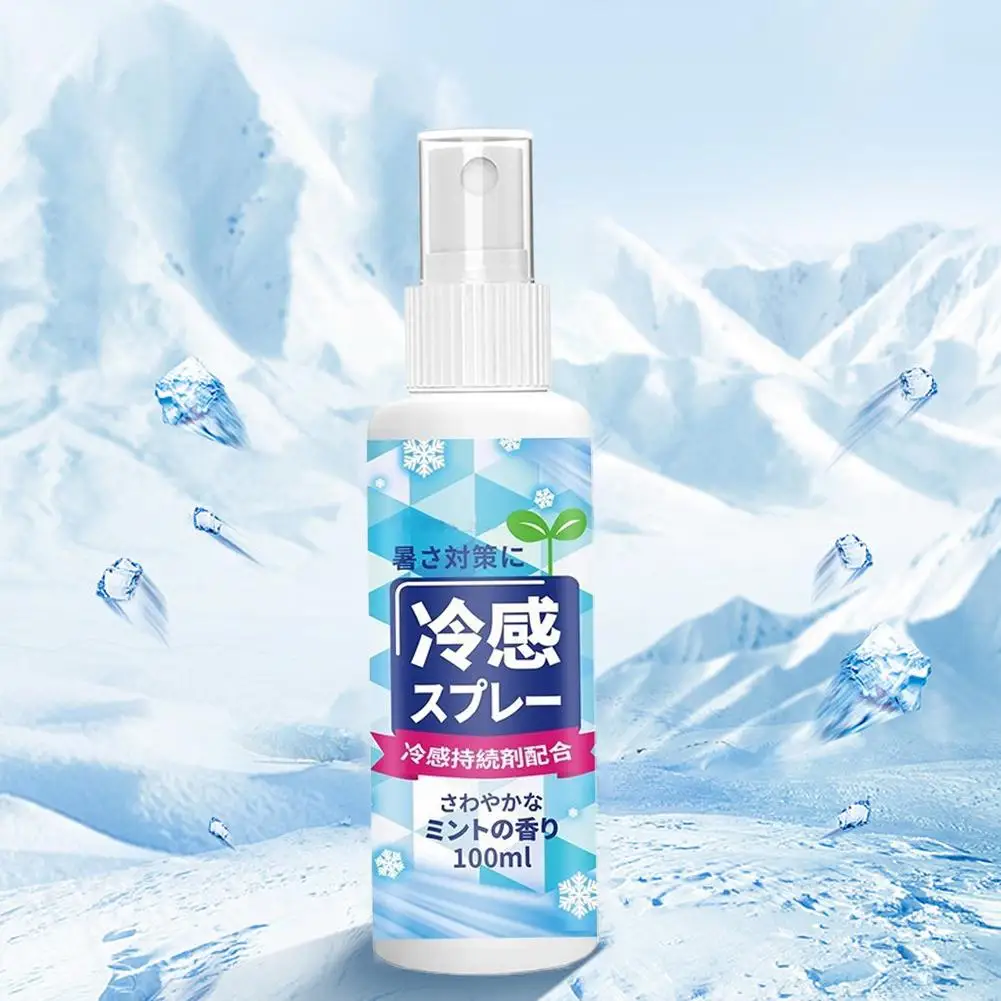 

Cooling Mist Spray 50ml Heat Stroke Prevention Portable Cooling Spray Mint-scented Refreshing Spray For Summer Heat Relief V3B8