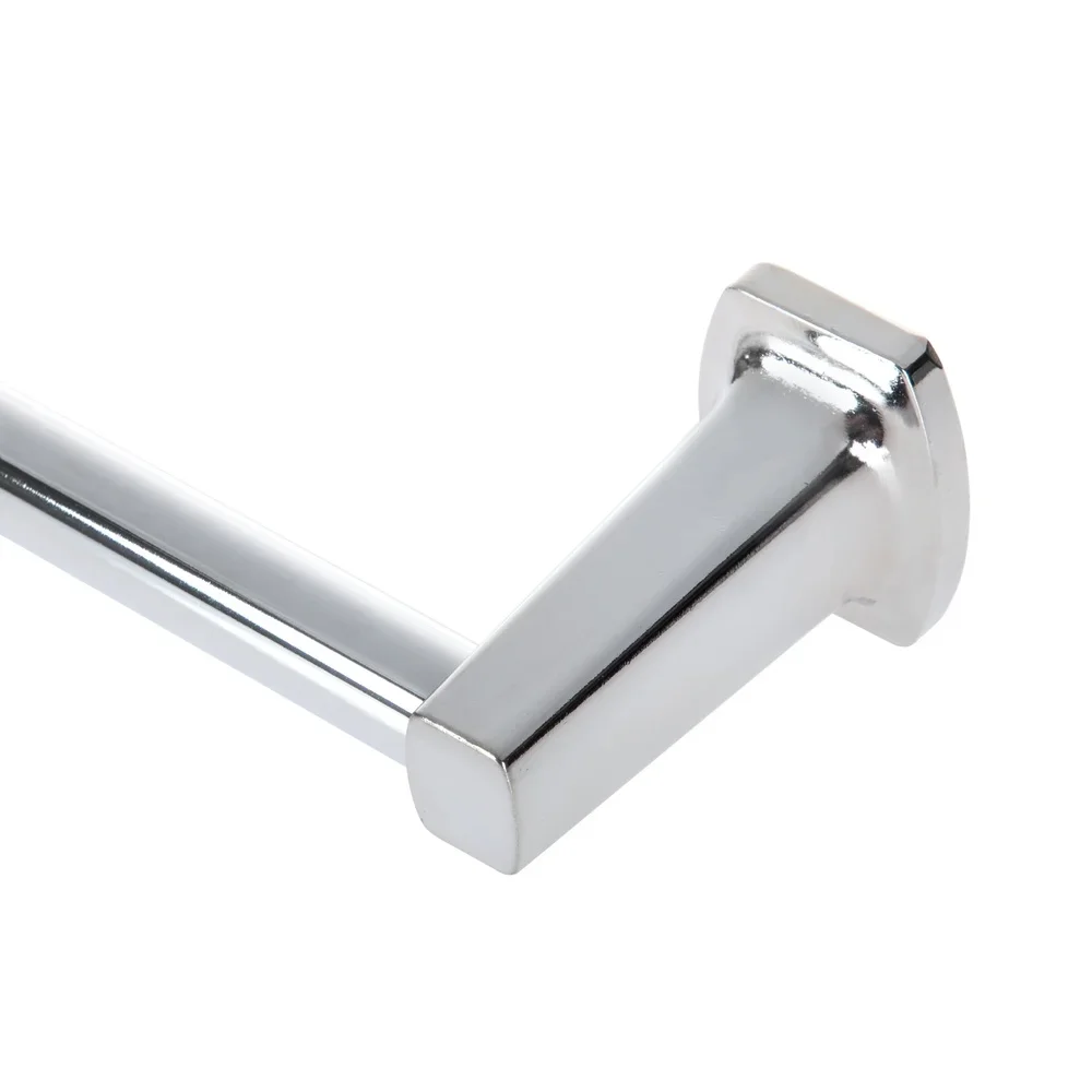 24-дюймовый настенный вешалка для полотенец с квадратным дизайном, хромированная сталь, фурнитура для ванной комнаты, устойчивая к ржавчине, простая установка