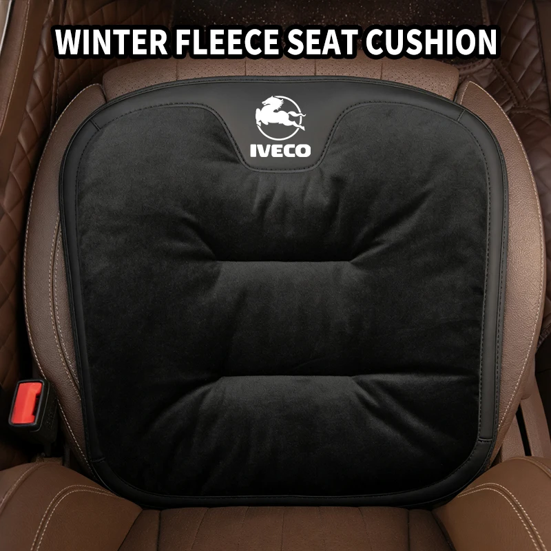 Almofada de Conforto Quente de Veludo para Assento de Carro Dianteiro e Traseiro para IVECO Daily e-Daily 4x4 Eurocargo S-eWay T-Way Stralis ‌