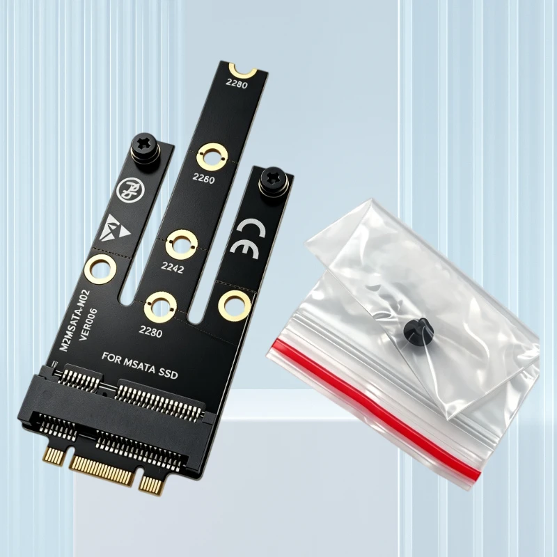 M2 NGFF B+M Key to mSATA Converter Mini PCI-Express SATA mSATA SSD Riser Card For 2230/2242/2260/2280 Size For Desktop Laptop PC