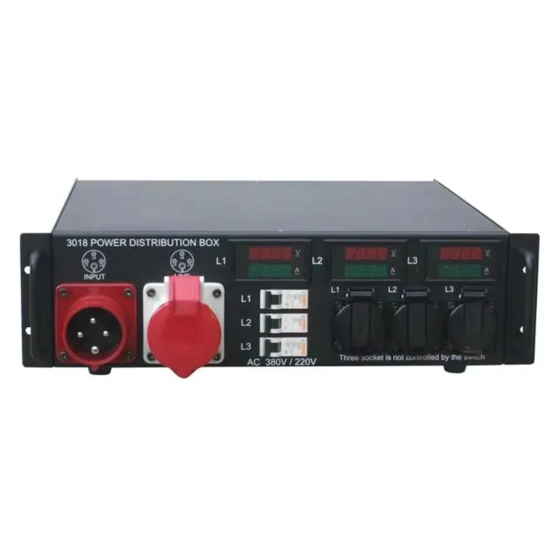 Professional Portable Power Distribution Box For Audio Sound Equipment 380V 220V 5Pin 3-Phase Master Switch Made Durable Metal