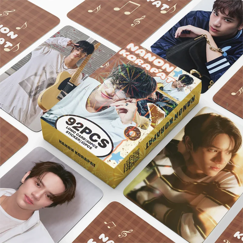 

92PCS Nanon Korapat Thai Celebrity Photocards Set with Mini Stickers BL Drama Star LOMO Cards Fans Collection Gift