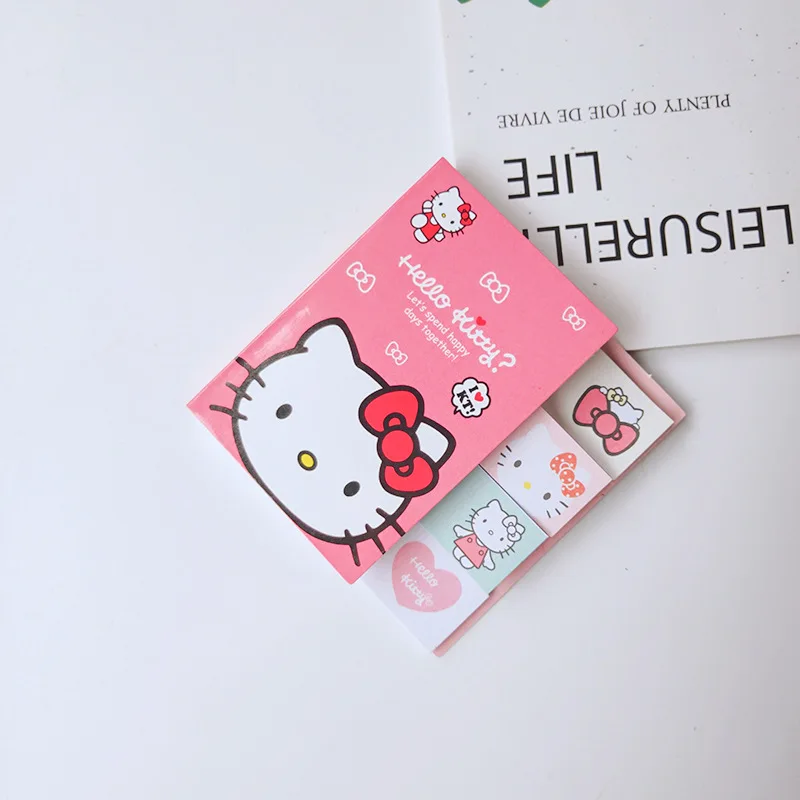 Kawaii Hello Kitty Memo Pad Sticky Notes Sanrio 100 Sheets N Times Stationery Label Notepad Post Office School Supplies Gift