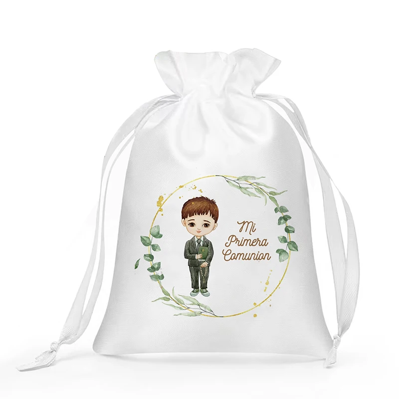 5pcs Spanish Mi Primera Comunion Bible Rosary Chalice bags boy girl 1st First Holy Communion party table decoration welcome gift