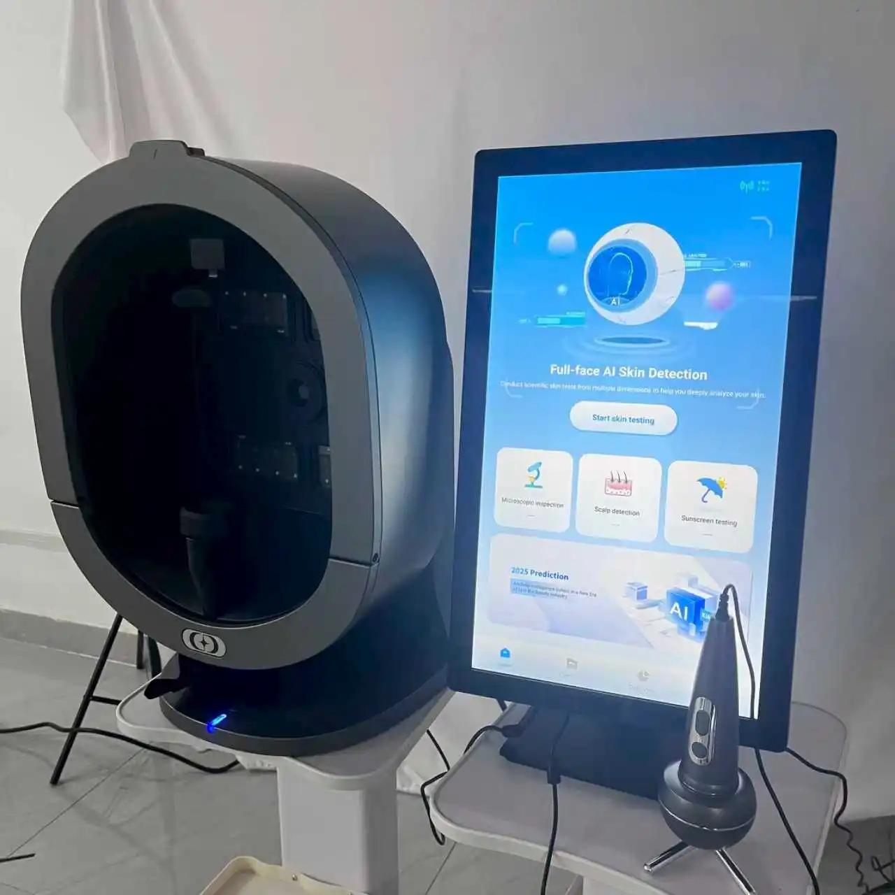 X5 Pro AI Huidbeeldanalysator Schoonheidsapparatuur Volledig lichaam Multi-spectrale scanning Hoofdhuidanalysator Meertalig 21,5-inch