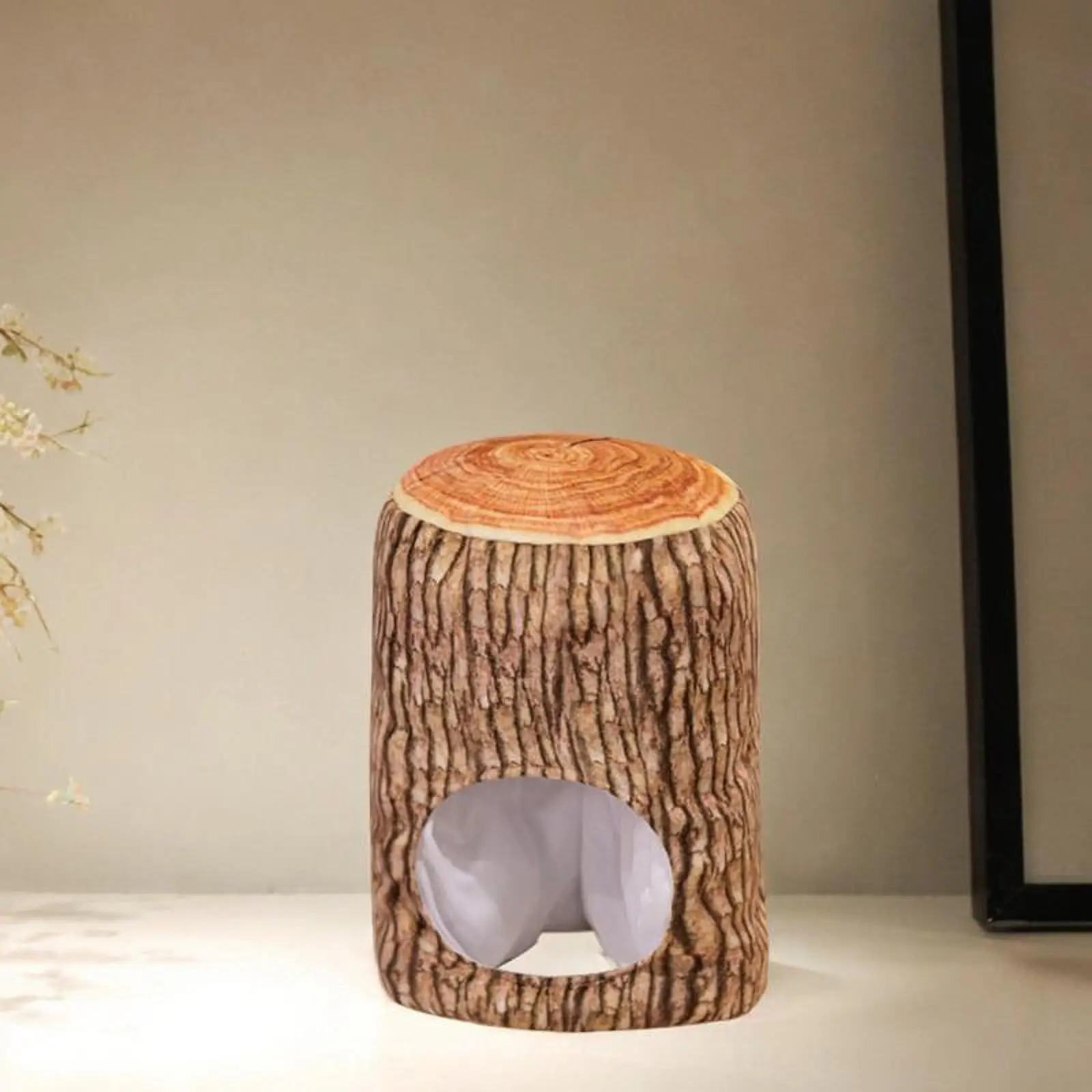 Tree Stump Shaped Plush Cap Comfortable Role-play Headpiece for Carnival Easter