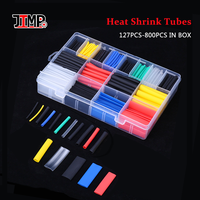 127-580pcs Shrinkable Heat Shrink Tubes kit Thermoresistant Heat-Shrink Tubing wrap Cable Insulation Sleeve Electrical Connect