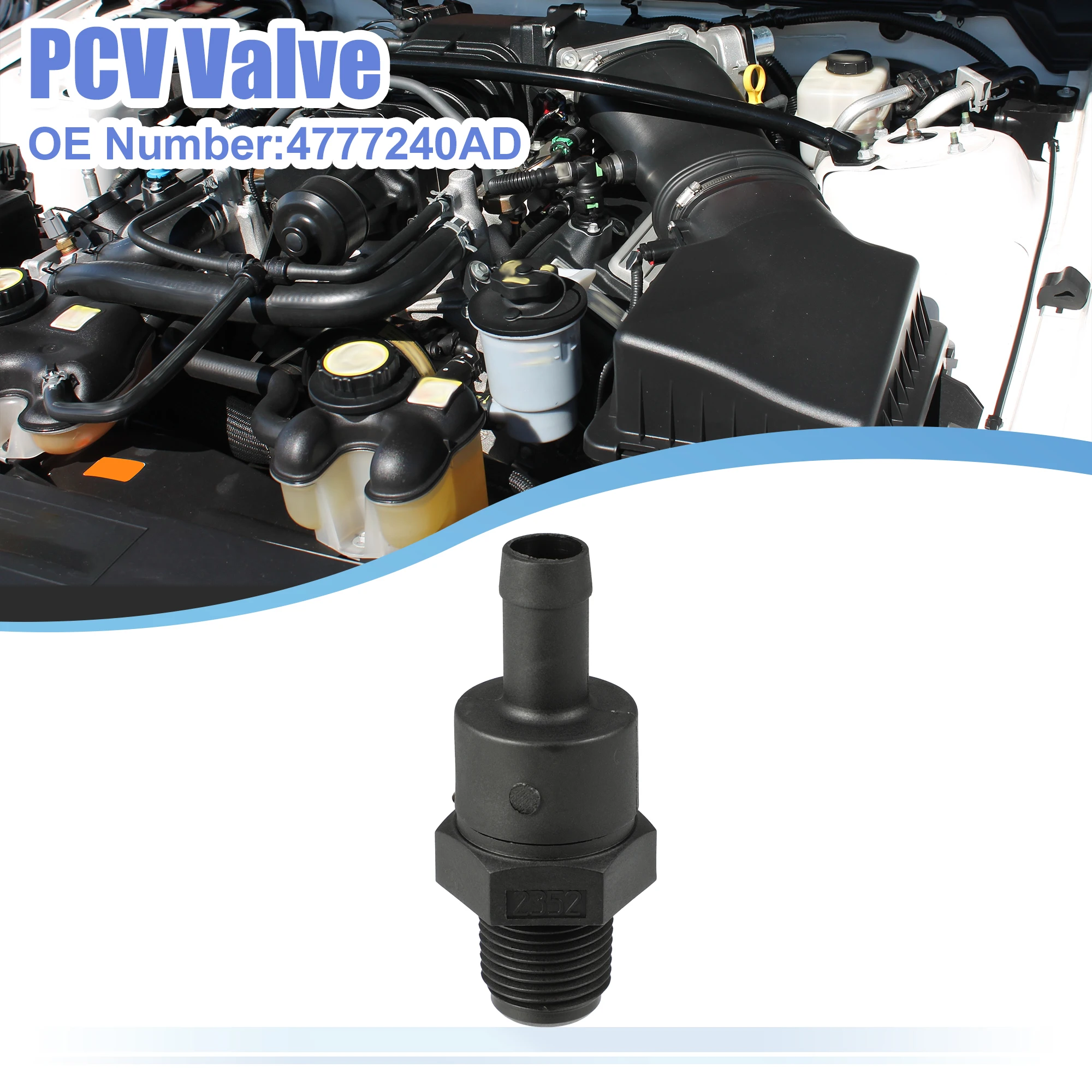 X Autohaux PCV Valve Exhaust Positive Crankcase Ventilation Valve Fittings for Chrysler PT Cruiser 2.4L 2001-2010 No.4777240AD