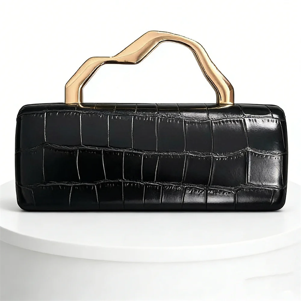 

Женская длинная дизайнерская сумка класса люкс и клатч из искусственной кожи с цепочками, модная, через плечо, для вечеринок