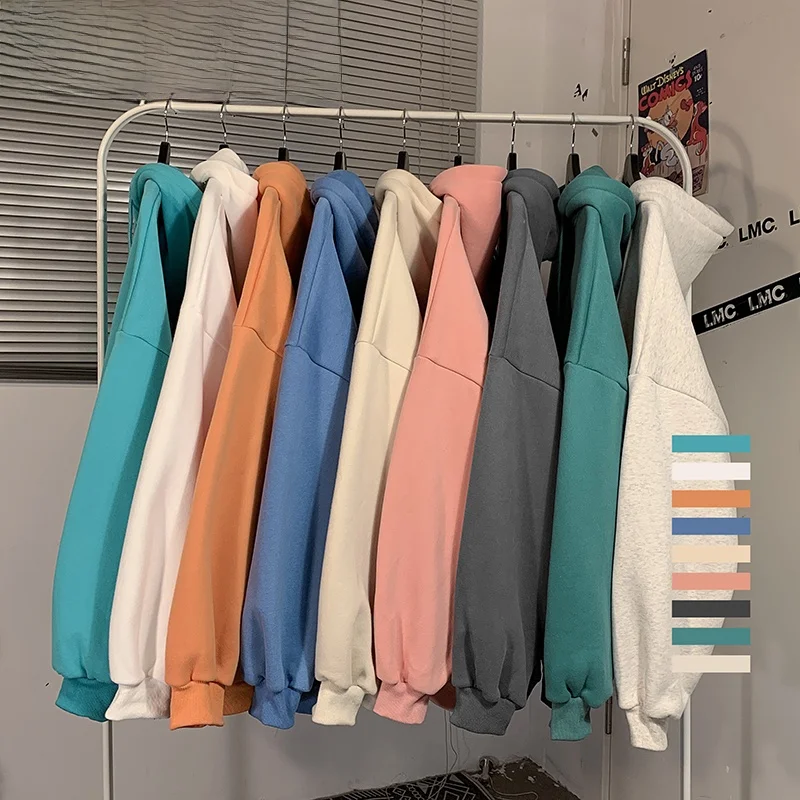 Hoodie Sweatshirt Oversize Large Couple Bf Thin Women's Street Sle Lazy American Retro Spring Autumn Cotton Long Sleeve Loo...