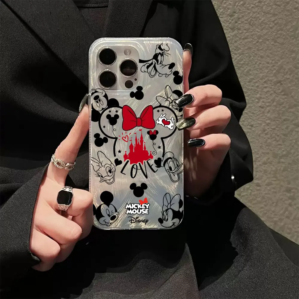 حافظة هاتف جميلة لطيفة باللون الأحمر Yk2 Mickeys Minnies لهاتف Tecno Spark 30c 20c 10 Go Camon 30 20 itel A60 A70 A48 RS4 P36 S23 Pro 4G 5G #6