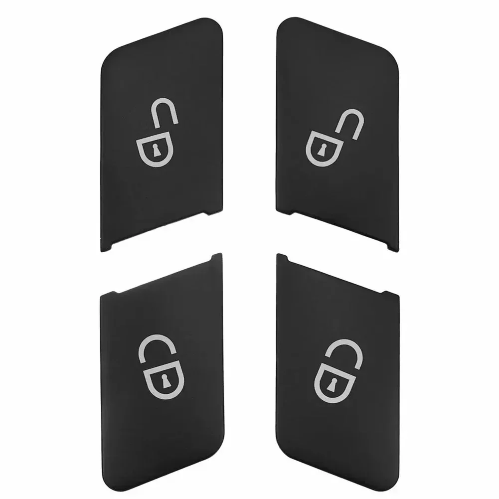 Black Silver Color Car Door Lock Switch Button Cover Trim Brand New Condition High Reliability High Universality