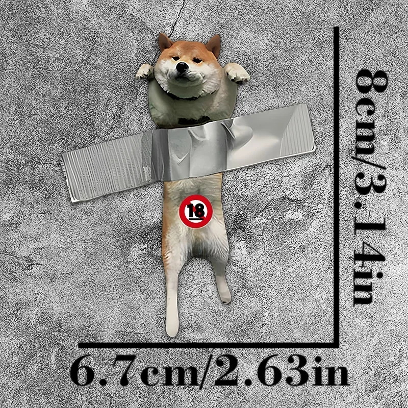 1 x trendiger Haustier-Klebeband-Aufkleber – hochwertiges wasserfestes Vinyl, bezaubernder personalisierter Aufkleber für Auto, Helm und Notebook