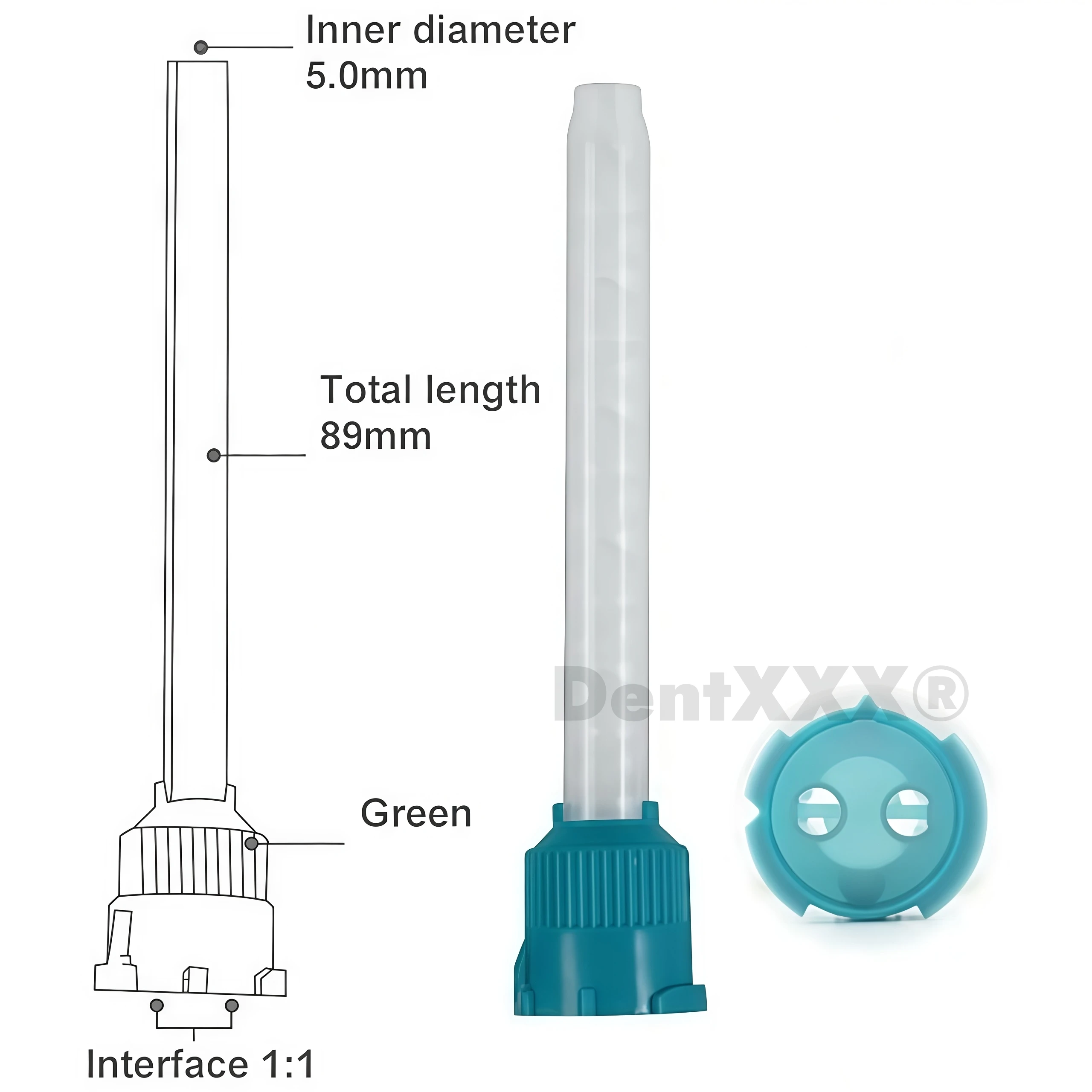50pcs/150pcs/150pcs Dental Mixing Tips Disposable Silicone Rubber Mixing Head 1:1 For Impression Mixing Dispensing Gun