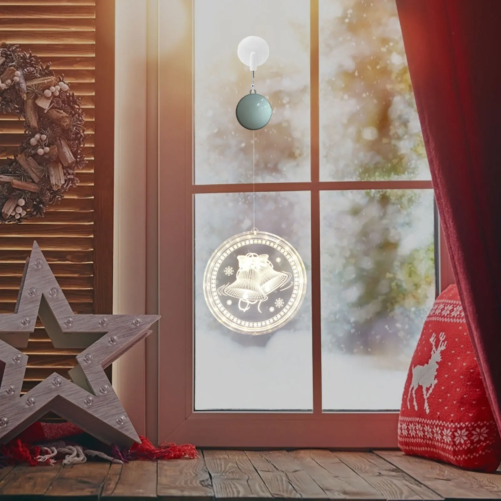 

Christmas String Lights Hanging Decorative Festive Indoor Window Decoration for Holiday Lamp Led
