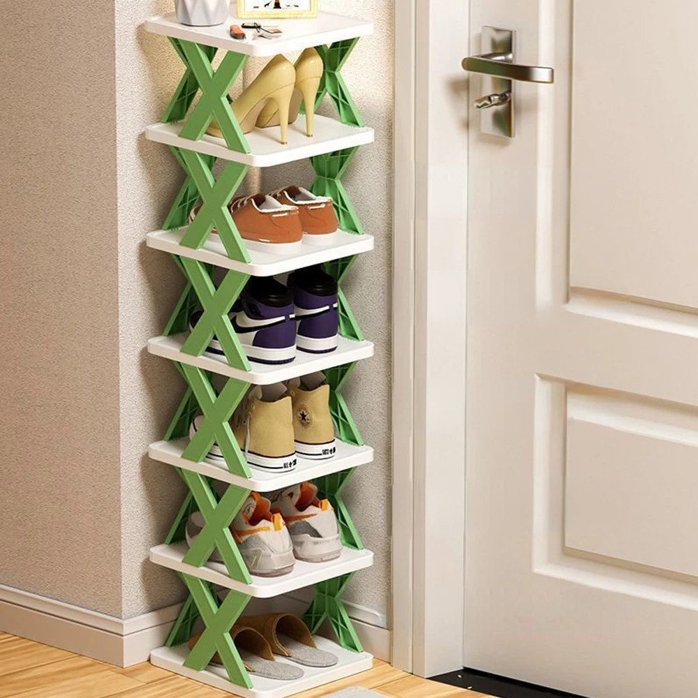 

Saving Space Storage Shoe Cabinet Foldable and Detachable Shoe Rack Narrow Small Gap Into The Door Shoe Cabinet Полка Для Обуви