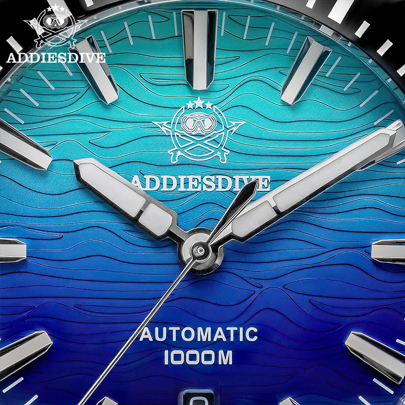 ADDIESDIVE Automatic Mechanical Watch BGW9 Blue Luminous 8215 Movement 100Bar Waterproof Sapphire Grass Men Luxury Watch AD2526