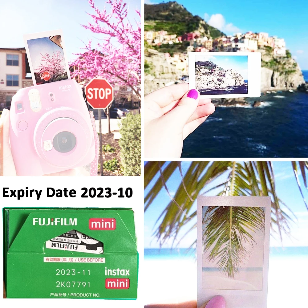 Original Fujifilm Instax Mini 12 11 Instant Camera With 20 Sheets Mini Film Paper Camera Shoulder Strap Bag Accessories Suit