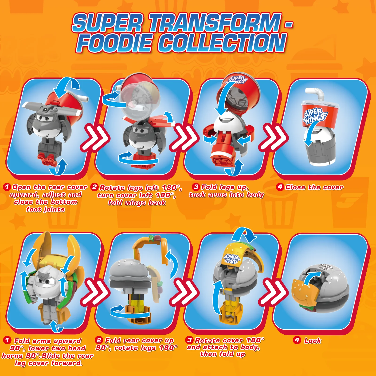 スーパーウィングス 変形ロボットおもちゃ 2個セット フード - Toy Cash Register のレビューと価格