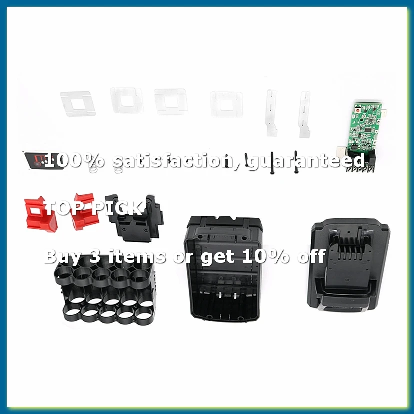 Battery Plastic Case PCB Circuit Board for 10 Core 18V 21700 Kit Li-ion Battery Case Protective Board Kit