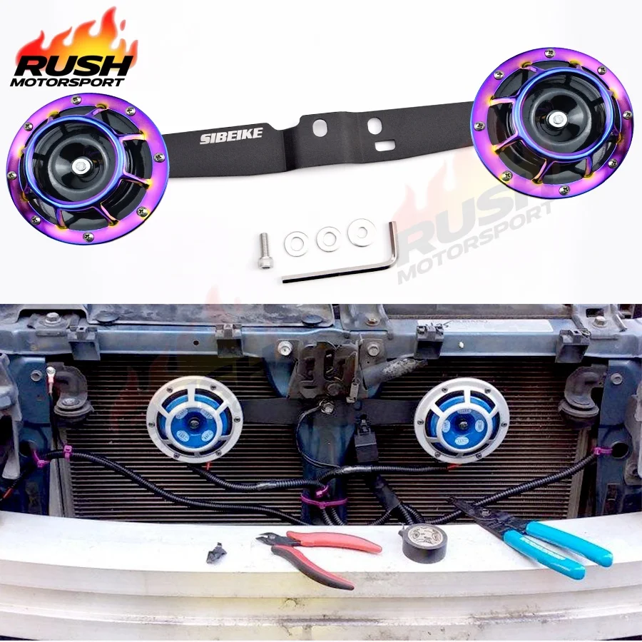 

SIBEIKE Aluminum Dual Horns Bracket for 2008-2014 Subaru WRX / STI Horn Bracket Bracket