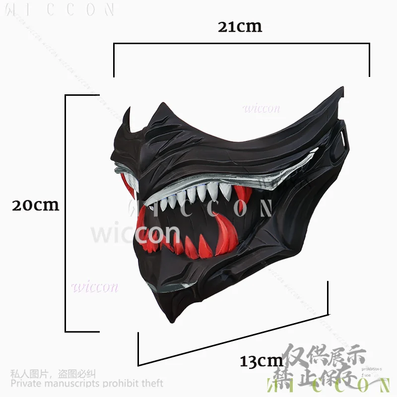 NINJA GAIDEN 4 คอสเพลย์ 3D Polylactic Acid Mask Props อุปกรณ์เสริมสําหรับงานปาร์ตี้คริสต์มาสฮาโลวีน Cos สีเงินที่กําหนดเองเกม