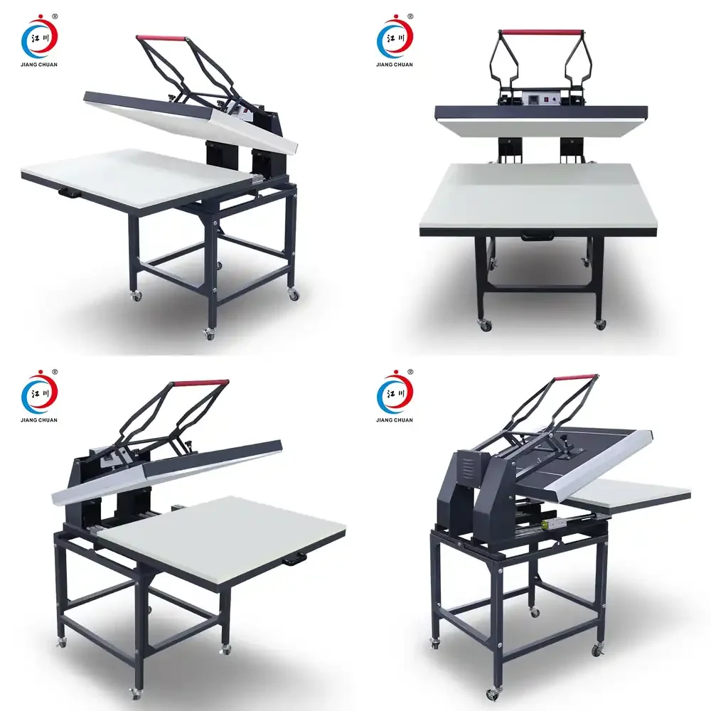 

Manual User-friendly New Type High Pressure 80x100 Platen Black Big Size Heat Press Machine with Puller