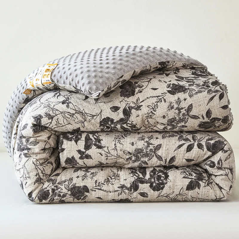 

Waable Winter Comforter Adult Duvet All Seasons Bean Fabric Floral Pattern Polyester Fiber Filling hine Waable Bedding