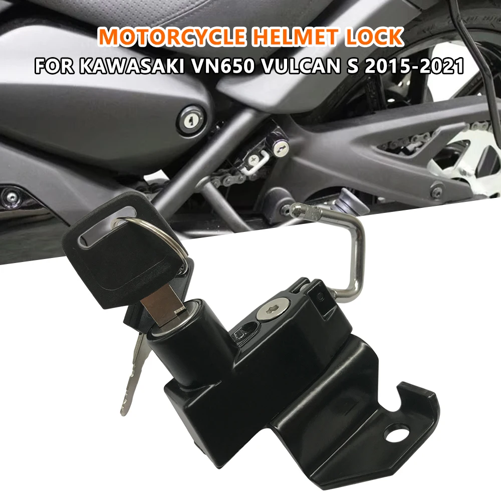 

For Kawasaki VN650 Vulcan S 650 2015-2021 2018 2017 2016 Motorcycle Accessories Helmet Lock Mount Hook Side Anti-theft Security