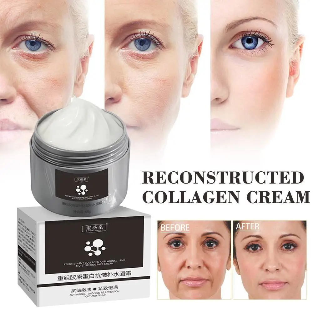 

50g Collagen Cream Vitamin E Moisturizing Hyaluronic Acid Face Cream Moisturizer Nourish Skin Care Products