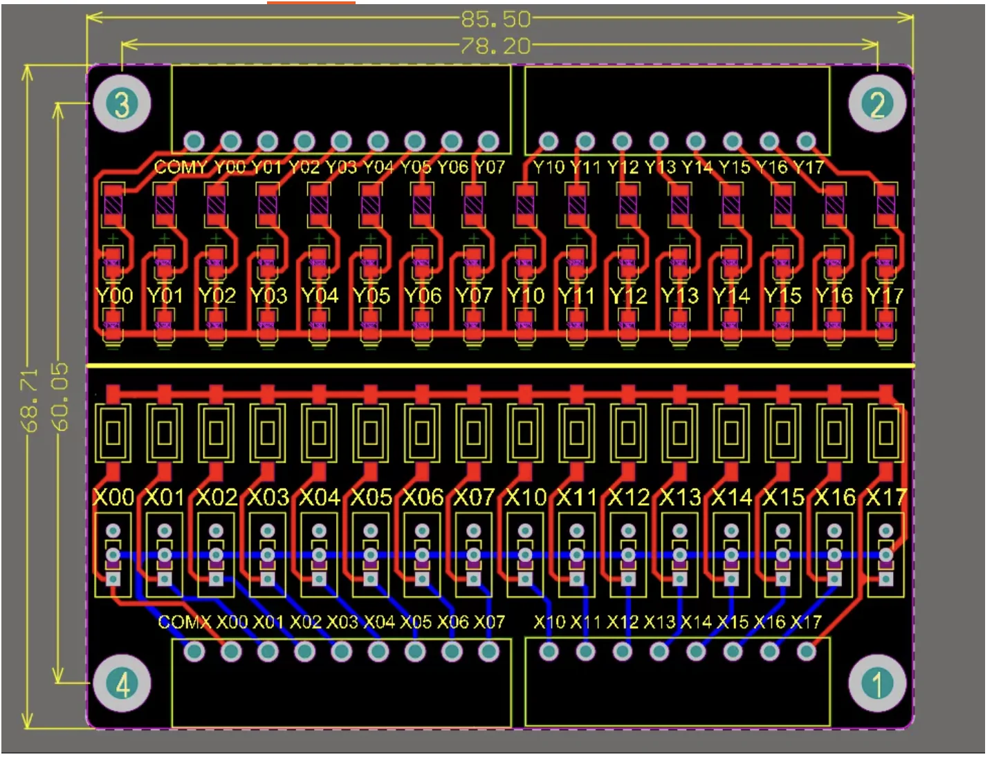 PLC debugging simulation board, 16-channel input/output test board, push-button toggle switch, switch quantity learning module