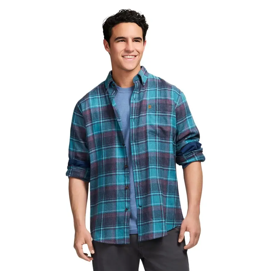 Stratton Flannel Long Sleeve Button Down Shirt
