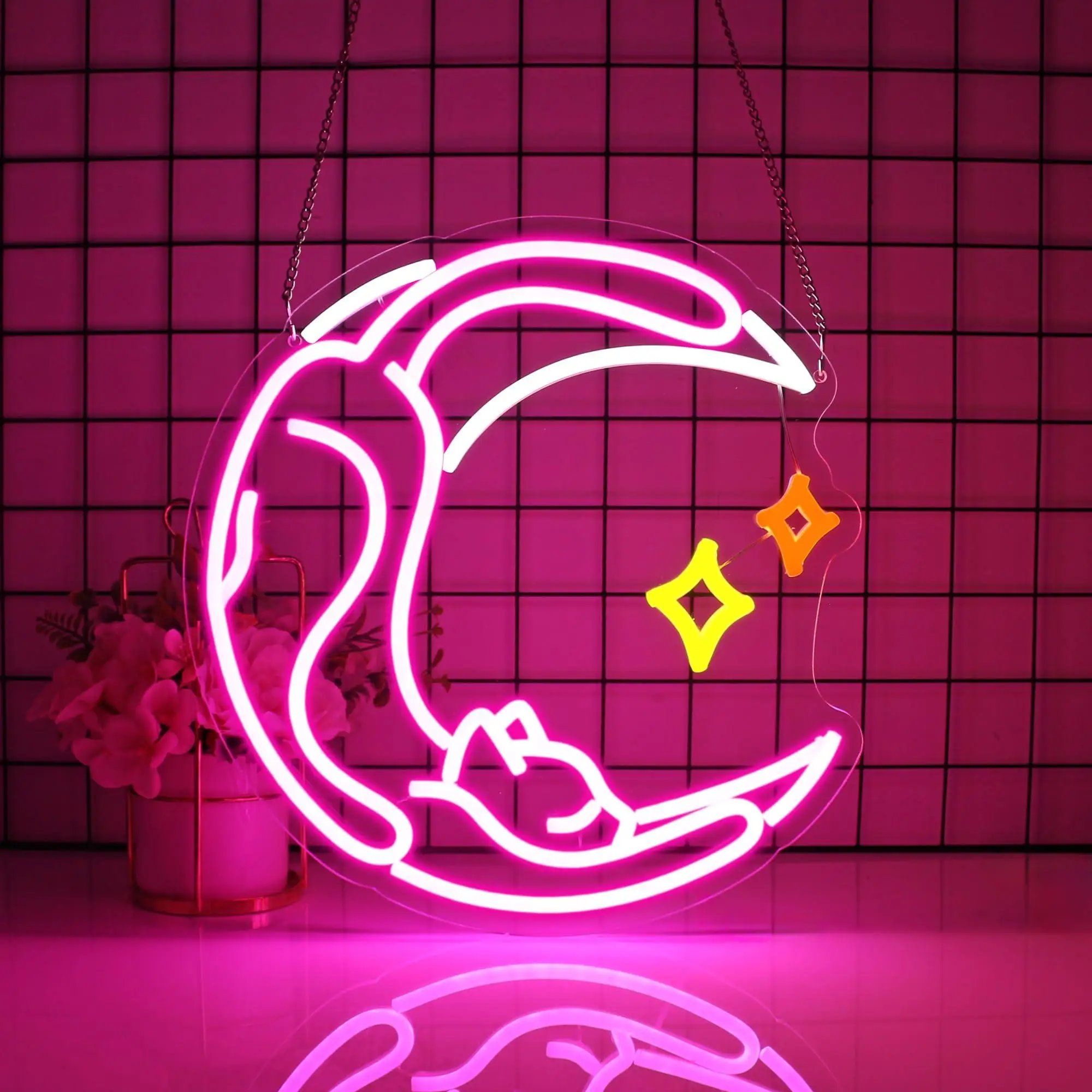 

Неоновая вывеска «Кот» с USB-подсветкой, светодиодный неон для декора стен, светящаяся вывеска «Лунный кот» для игрового бара, вечеринки, мужской комнаты, кабинета