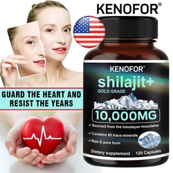 1000MG Pure Shilajit Resin, Containing 85+ Trace Minerals and Asphalt Natural Fulvic Acid, Cardiovascular Health, Skin, Immunity