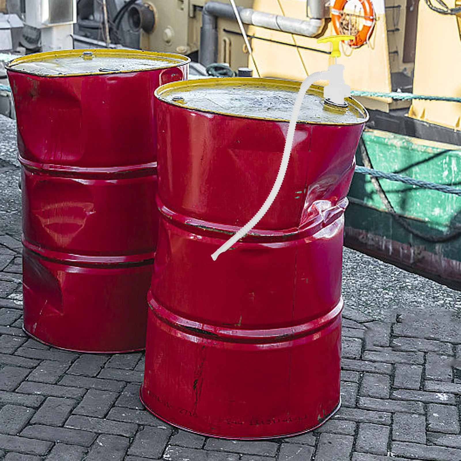 

Fuel Transfer Pump Gas Siphon Manual Pump Short Pumping Design Portable Fuel Siphon Hose for Oil Transfer Car Accessories