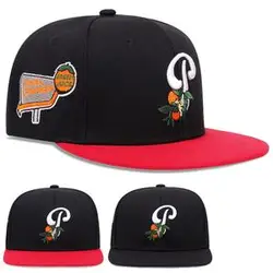 P-Letter Leaf Fruit Pattern Trendy Men's New Hip-Hop High-Quality Cotton Hardtop Women's Casual Baseball Cap