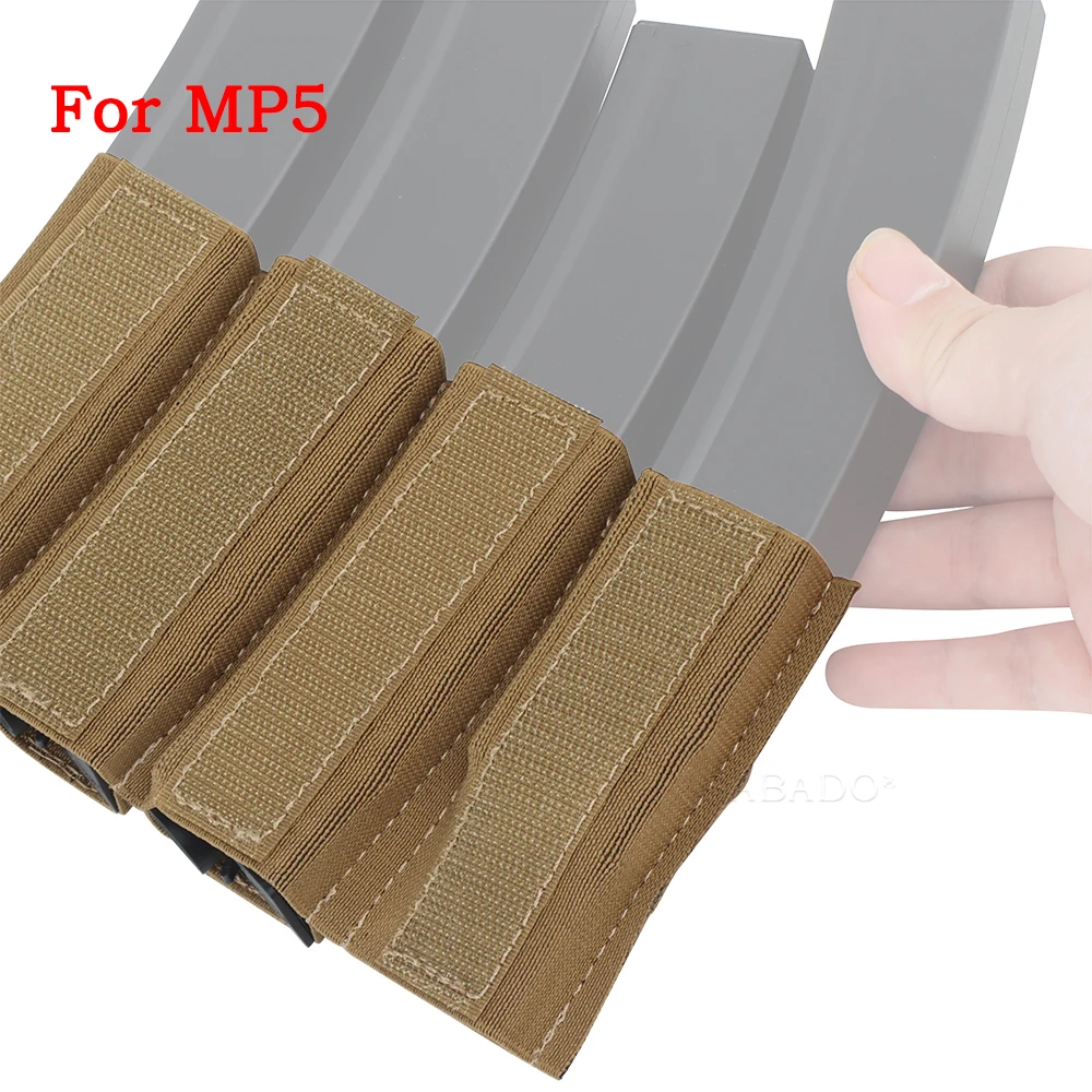 MP5 MP7 Quadruple Ammo Magazine Insert Holder Hook Fastener For Tactical MK3 MK4 Chest Rig Plate Carrier Hunting Vest Mag Pouch