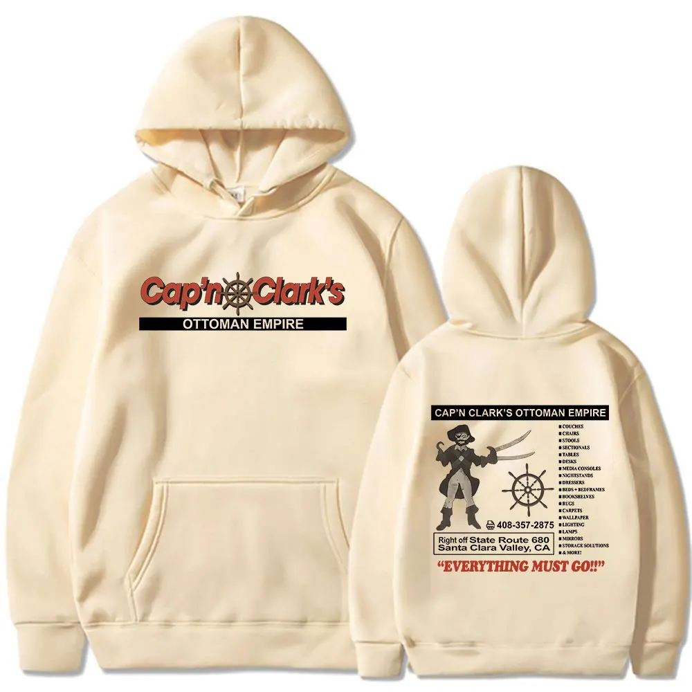 Backrooms Cap'n Clark's Ottoman Empire Pirate Hoodies Men's Women Clothing Casual Long Sleeves Hooded Sweatshirts Streetwear