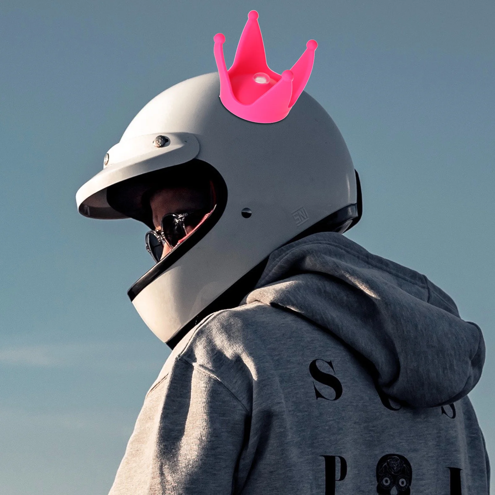 

1pc Decoration Silicone Suction Cup Rosy Double Sucker Motorcycle Ornament Horns Suction Cup