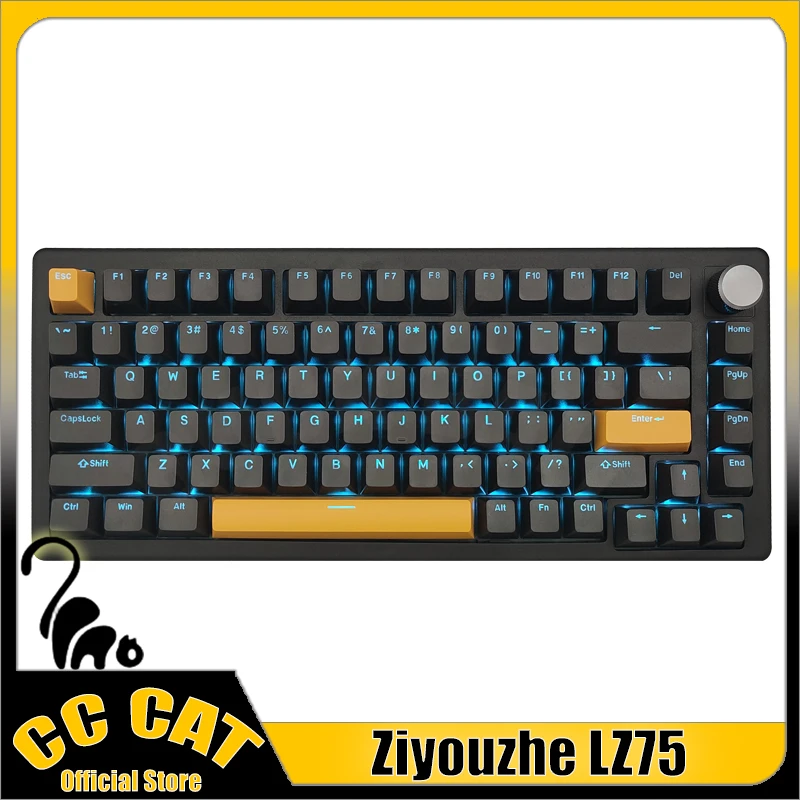 

Ziyouzhe Lz75 Magnetic Switch Keyboard Wired Keyboards 82keys Custom Gaming Keyboard Hot Swap Gasket Keyboards Gamer Keyboards